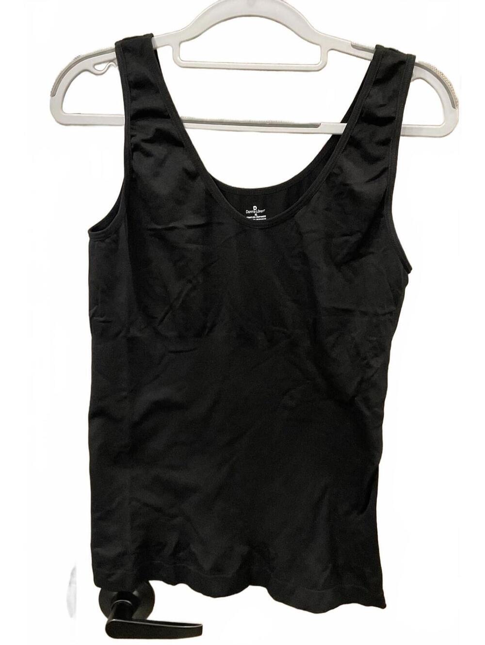 Donna Loren Womens Black Body Shaping Tank Size XL